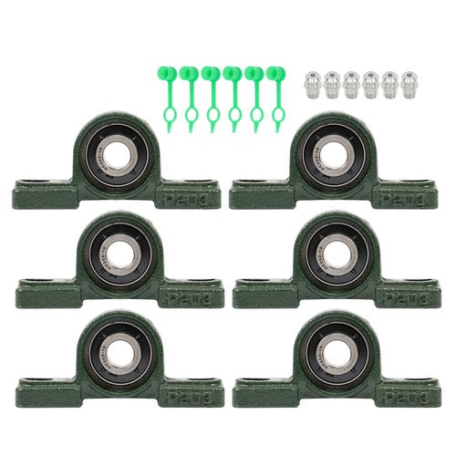 Solid Spare 6Pcs UCP202-10 Pillow Block Mounted Ball Bearing 5/8" Bore Cast Iron Base New