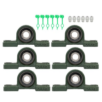 Solid Spare 6Pcs UCP202-10 Pillow Block Mounted Ball Bearing 5/8" Bore Cast Iron Base New