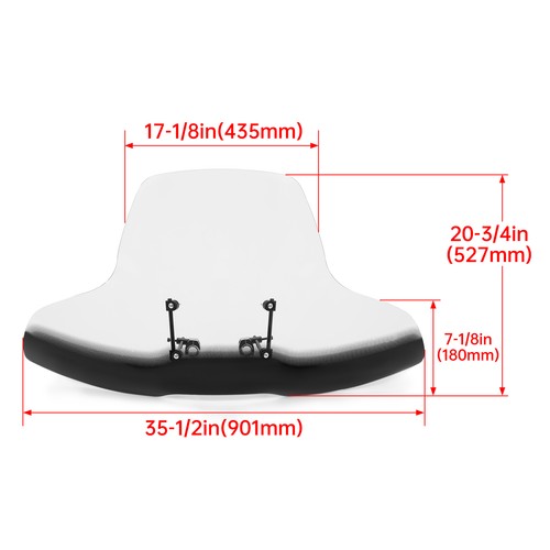 Solid Spare 2-Tone ATV Windshield Windscreen For Polaris Arctic Cat CAN-AM Fourtrax Grizzly