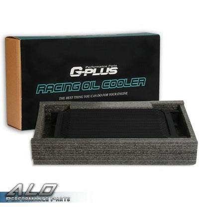 Solid Spare Universal 19 Row AN10 Thermostat Adaptor Engine Oil Cooler Kit & Black Oil Lines
