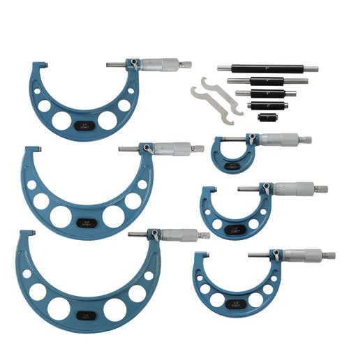 Solid Spare 0-6" Precision Outside Micrometer Set 0.0001" Carbide Standards 6 PC Set