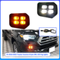 Fit 2016-2022 Toyota Tacoma 4-Eyes DRL LED White&Amber Fog lights Turn signal