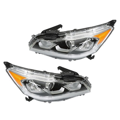 Solid Spare W/LED DRL RH+LH For Honda Accord EX/EX-L/Sport Sedan 2016-17 Headlights Assembly