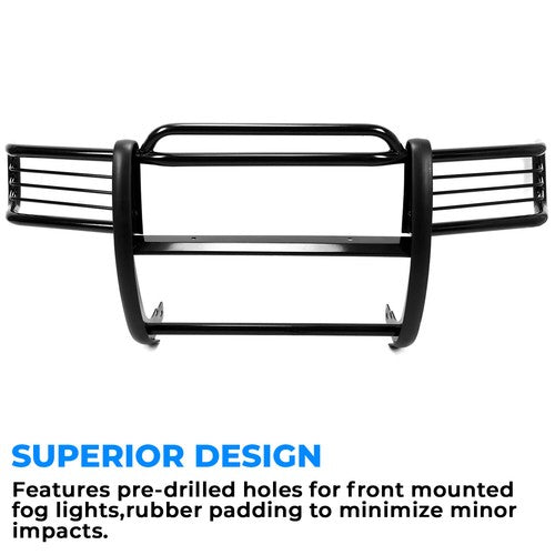 Solid Spare For Isuzu Rodeo Amigo 1998-2004 Bull Bar Grille Guard Black Steel Power Coated