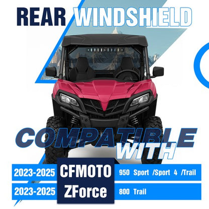 Solid Spare For CFMoto ZForce 950 Sport &Trail / 800 Trail 2023-2025 Rear Windshield Tinted