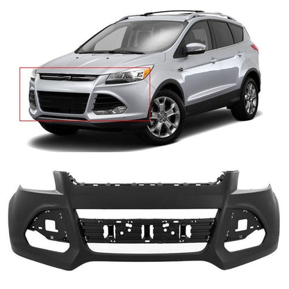 Solid Spare Front Bumper Cover Fascia Fit For 2013-2016 Ford Escape Black Plastic NEW