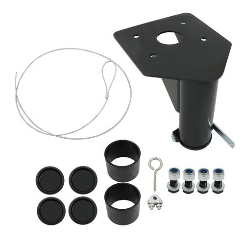 Solid Spare Wheel Adapter Hitch to Gooseneck Fifth (5th) Adjustable Forward Offset 12"-17"