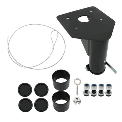 Solid Spare Wheel Adapter Hitch to Gooseneck Fifth (5th) Adjustable Forward Offset 12"-17"