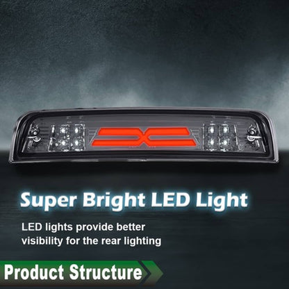 Solid Spare Fit For 2009-2018 Dodge Ram 1500 2500 3500 Smoke LED 3rd Brake Light Cargo Lamp