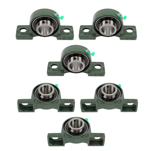 Solid Spare 6 Pcs UCP208-24 Pillow Block Bearing Solid Base 2-Bolt Self-Aligning 1-1/2" Bore