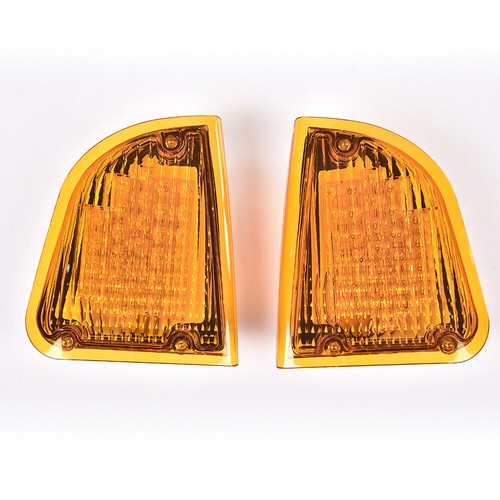 Solid Spare Fit For 1986-2008 Kenworth K300 T300 T330 T600 LED Turn Signal Lights Amber