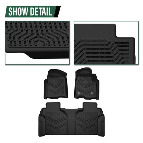 Solid Spare All Weather TPE Floor Mats Fit For 2020-2024 Tesla Model Y Protection Liners