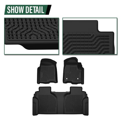 Solid Spare All Weather TPE Floor Mats Fit For 2020-2024 Tesla Model Y Protection Liners