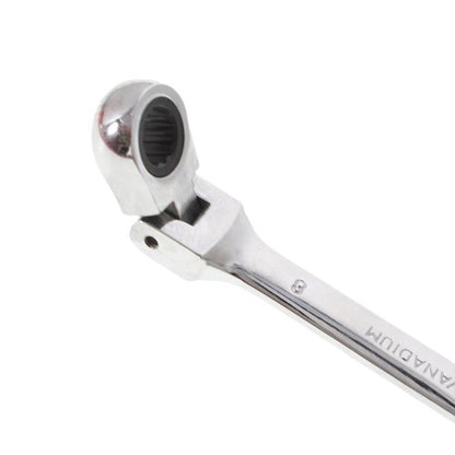 Solid Spare 12pc Flexible Head Ratcheting Wrench Combination Spanner Tool Set 8-19mm Metric