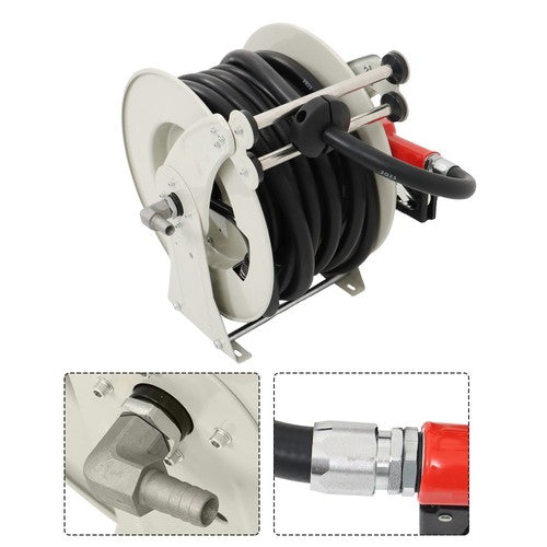 Solid Spare 3/4" x 50' Fuel Hose Reel Retractable Diesel Hose Reel Auto Refueling Gun USA