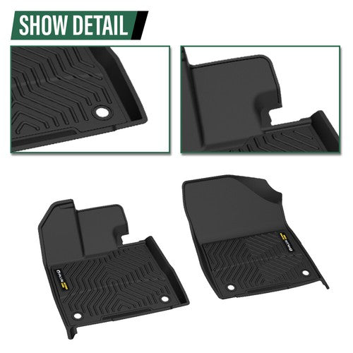 Solid Spare Fit For 21-25 Toyota Sienna 8 Seat All Weather TPE Floor Mats Protection Liners