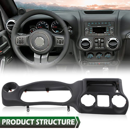 Solid Spare Fit For 2011-2014 Jeep Wrangler Dash Instrumen Cluster Radio Bezel Trim Cover