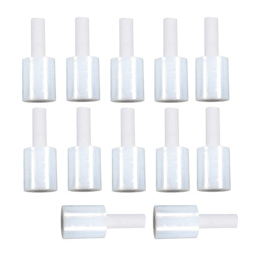 Solid Spare 12 Rolls 5" in. x 1000FT 80 Gauge Stretch Shrink Film Hand Wrap with Handle