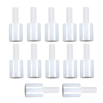 Solid Spare 12 Rolls 5" in. x 1000FT 80 Gauge Stretch Shrink Film Hand Wrap with Handle