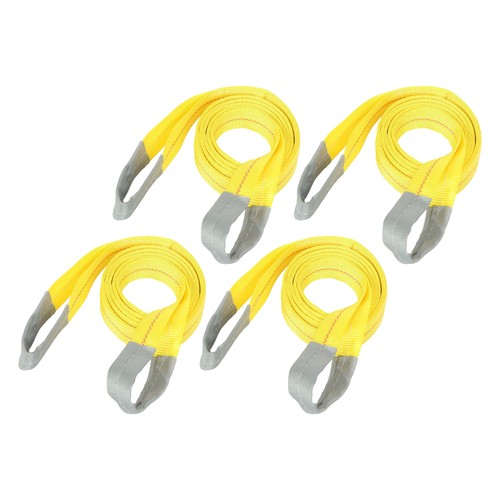 Solid Spare Lift Sling Straps 10' x 2" 14000 Pound Capacity 4-Pack Heavy Duty Lifting Slings