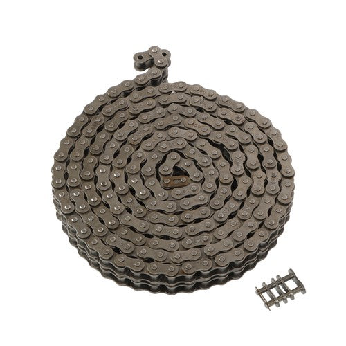 Solid Spare #50-2 Duplex Double Strand Roller Chain x 10 feet + 2 Connecting Links