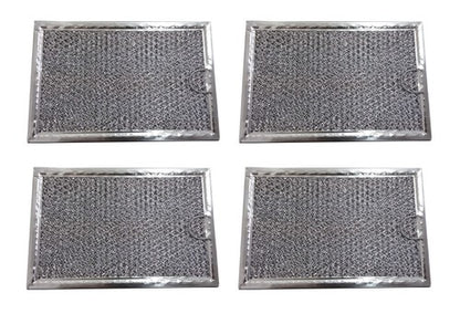 Solid Spare (Set of 4) Microwave Grease Oven Range Filters 5" x 7-5/8" x 3/32" - NEW
