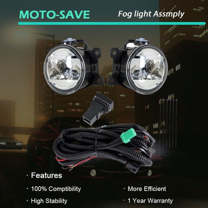 Solid Spare Left+Right Bumper Fog Light Assembly w/Wiring+Switch For HONDA CIVIC 2017-2021