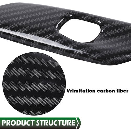 Solid Spare Carbon Look Interior Door Handle Molding Cover Trims For 2014-2019 Corvette C7