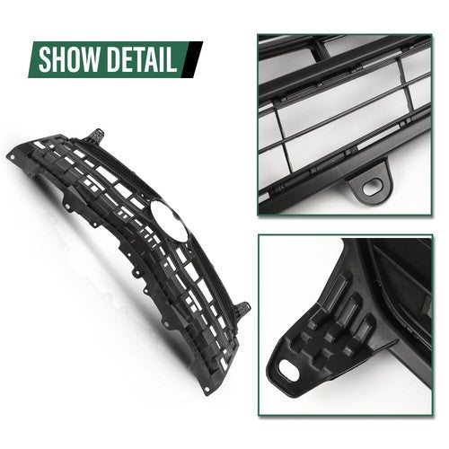 Solid Spare Front Bumper Grille Upper Grill Black Fit For 2012-2015 Toyota Prius/Plug-In