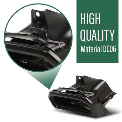 Solid Spare Fit For 19-2024 Chevy Silverado GMC Sierra 1500 Exhaust Tips Bezels Gloss Black