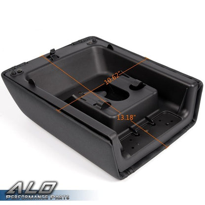 Solid Spare Center Console Arm Rest Lid Cover Pad Leather Fit For 2004-2008 Ford F-150 Black
