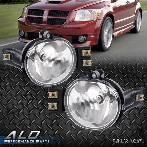 Solid Spare Fit For 02-2008 Ram 1500/2500/3500 2004-2006 Dodge Durango Clear Fog Lights Pair