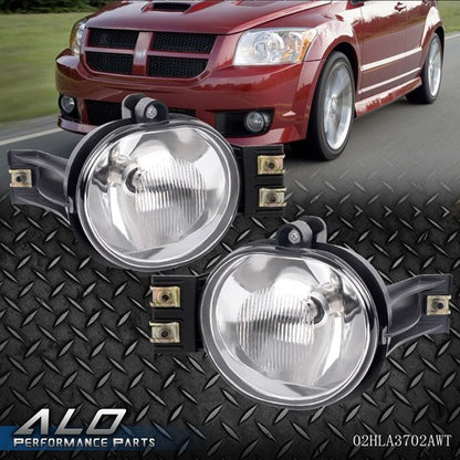 Solid Spare Fit For 02-2008 Ram 1500/2500/3500 2004-2006 Dodge Durango Clear Fog Lights Pair