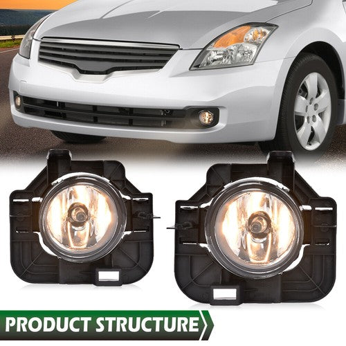 Solid Spare Bumper Fog Lights Driving Lamps w/ Wiring+Switch Fit For 2007-2012 Nissan Altima