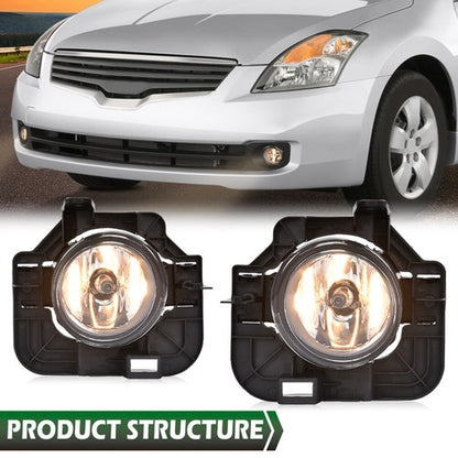 Solid Spare Bumper Fog Lights Driving Lamps w/ Wiring+Switch Fit For 2007-2012 Nissan Altima