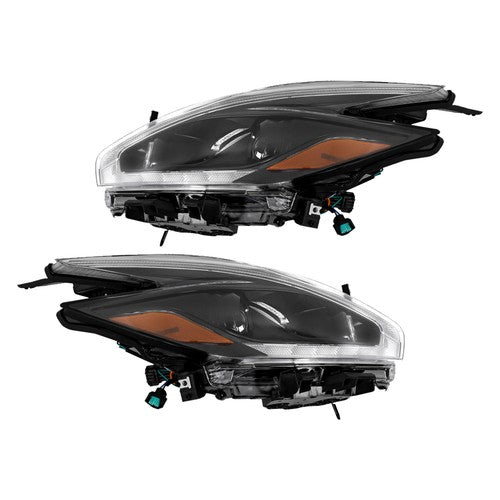 Solid Spare For 2018 Nissan Murano LH+RH Headlights Headlamps Clear Lens Halogen w/ LED DRL
