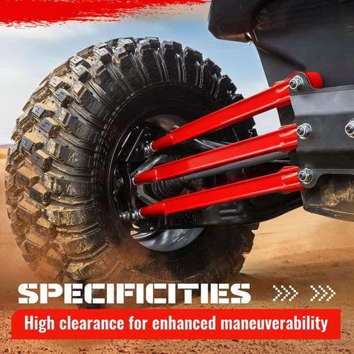 Solid Spare Red Boxed Rear Radius Arms For Can-Am Maverick X3 2017+ 64\" Body Powder Coated
