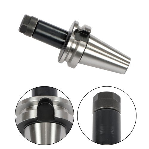 Solid Spare 3 Pcs BT40 ER16 Collet Chuck Set 100mm 4" M16 Thread CNC