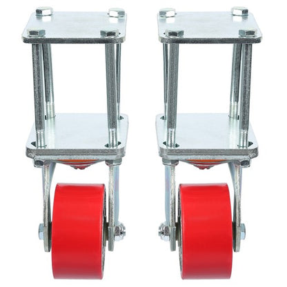Solid Spare Hitch Mount Skid Wheel for RV Trailer 5th Wheel 2.5" or 3" Receivers Zinc-Plated