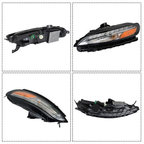 Solid Spare Single Left Headlight Replacement Halogen Clear Lens For Jeep Cherokee 2014-2018