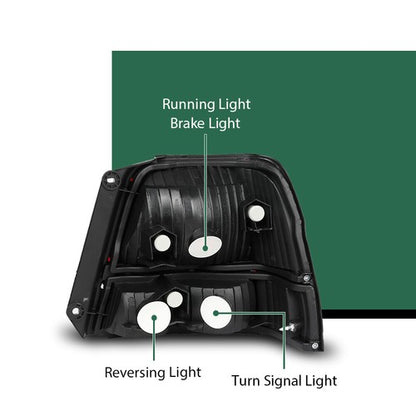 Solid Spare Rear Tail Lights Fit For 95-99 Toyota Tercel CE STD DX Brake Lamps Left+Right