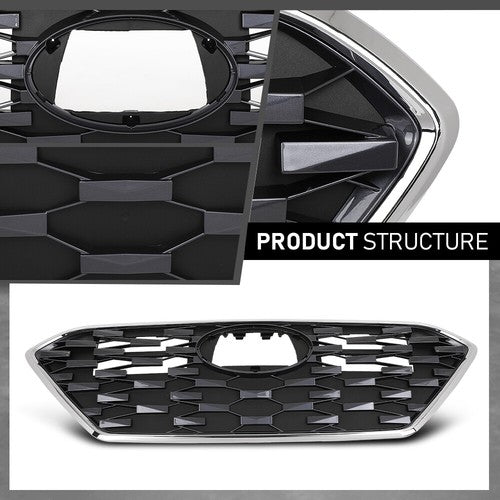 Solid Spare Front Bumper Upper Grille W/O Adaptive Cruise Fit For 2020-2022 Hyundai IONIQ