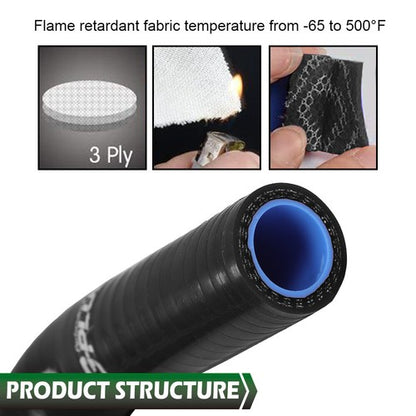 Solid Spare Fuel Hose Complete Kit Set Black Fit For 1970-1975 Jeep CJ5 CJ6 Base
