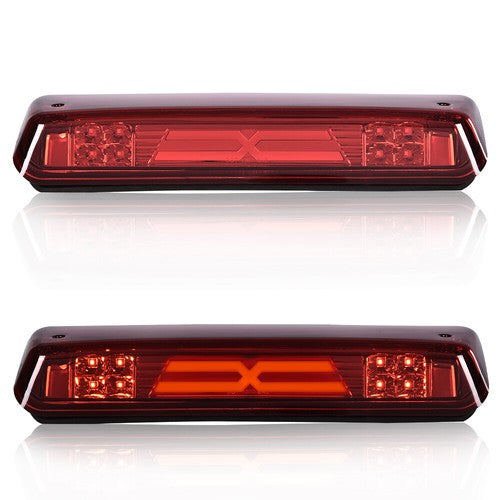 Solid Spare Fit For 04-08 Ford F-150 LED 3rd Third Brake Light Cargo Lamp Red/Chrome