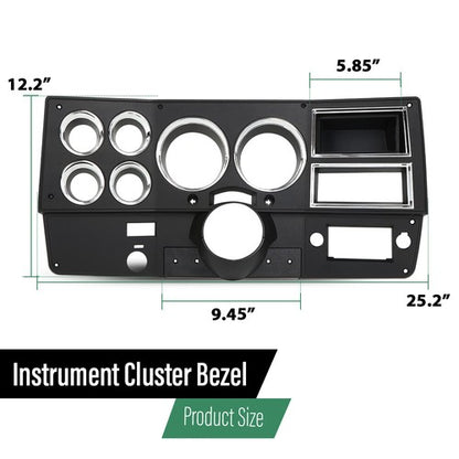 Solid Spare Dash Instrument Bezel W/ A/C+Storage Fit For 1981-1983 Chevrolet GMC Truck