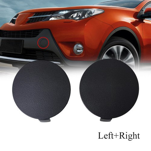 2PCS LH&RH Pair Front Bumper Tow Hook Cover Caps For Toyota RAV4 2013 2014 2015