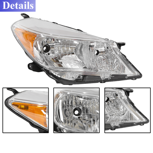 For Toyota Yaris/Vitz Hatchback 2012-2014 Chrome Headlights Left & Right Side
