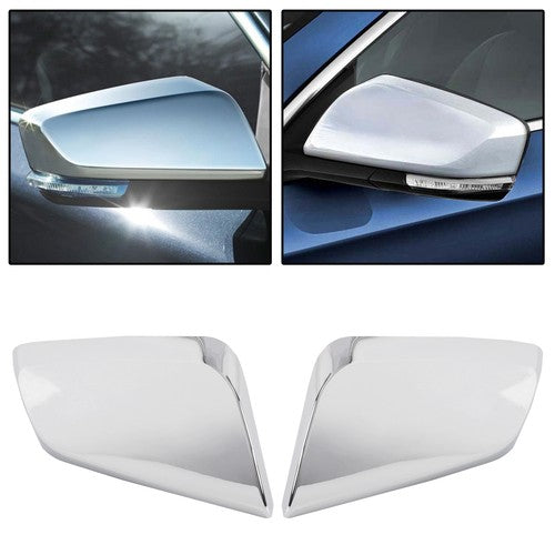 Solid Spare For 2014-2020 Chevy Impala Clip-On Triple Mirror Covers Trims Replacement Chrome