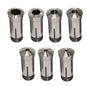 Solid Spare 7PC 5C Hex. Collet Set 1/4", 5/16", 3/8", 1/2", 5/8", 3/4", 7/8" 0.0006TIR
