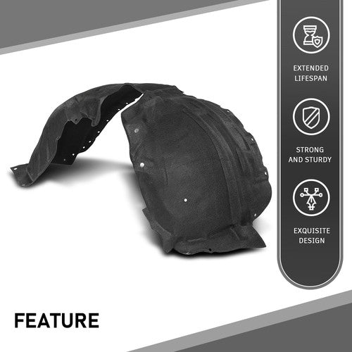 Solid Spare Front Fender Liner Splash Shield Right Fit For 2020-2024 Ford Escape FO1249205